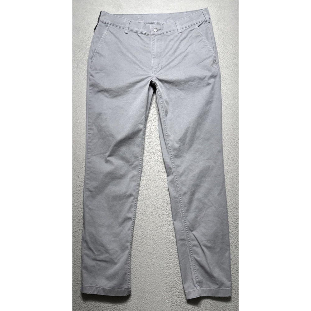 Duluth Trading 40 Grit Flex Twill Slim Pants Men 36x34 (34x33) Gray Utility Work